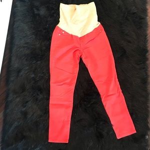 SOLD Design Lab Maternity Jeans Orange Small